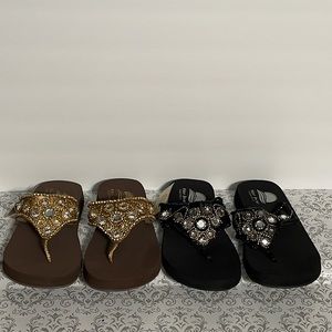 Maui Island, soft foam, beaded sandals.